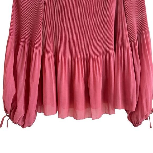 Aritzia Wilfred Talence Off-the-Shoulder Pink Blouse Size Small - Picture 5 of 8